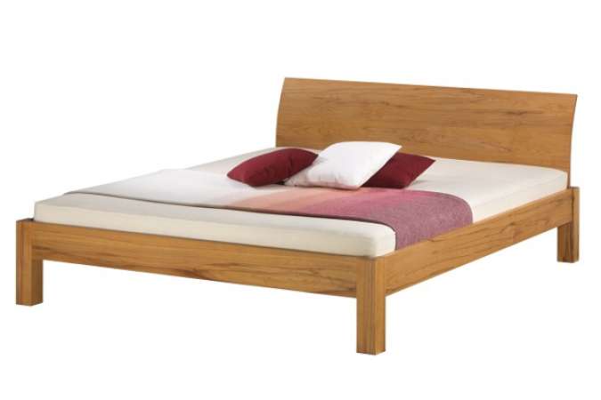 Massivholzbett Rion Bow Kernbuche